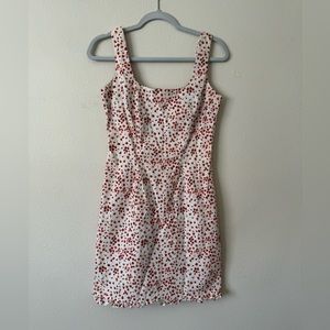 Rose print mini dress